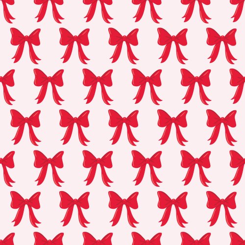 Coquette Christmas Bow Seamless Pattern