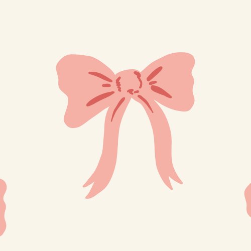 hand drawn simple bow half drop pattern