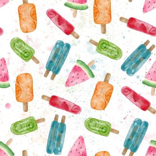 fruit popsicles for summer tossed pattern