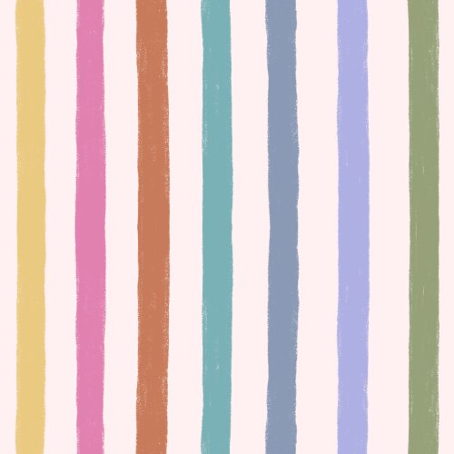 multicolored fun vertical hand drawn stripe for spring summer and back to school 