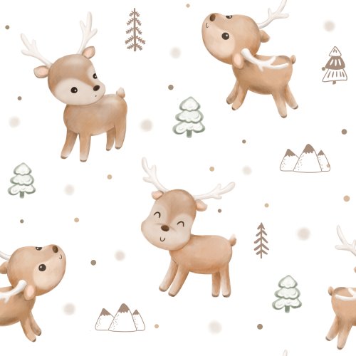 Cute winter reindeer.