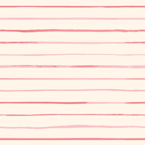 A minimalist stripe pattern featuring hand-drawn, watercolor-style lines in soft shades of pink and red on a light beige background. The lines vary slightly in thickness, giving the pattern a casual, organic feel that’s perfect for a subtle Valentine’s or preppy aesthetic.