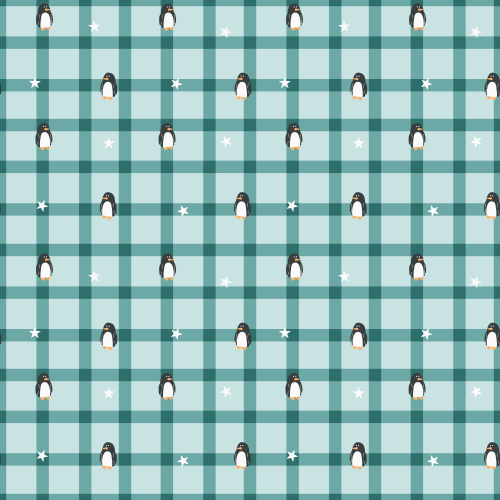 blue penguin plaid