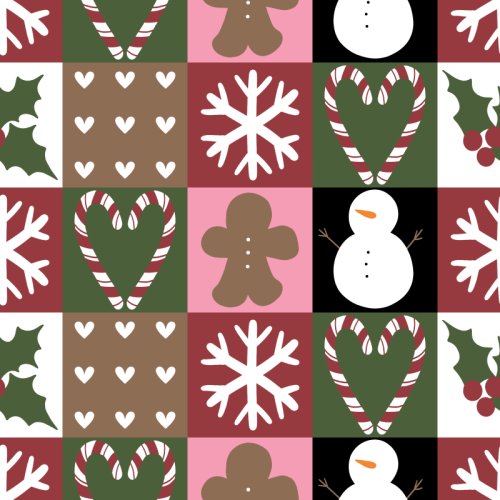 patchwork of Christmas designs