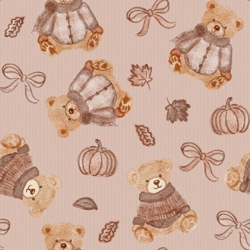 fall teddy bear in sweater