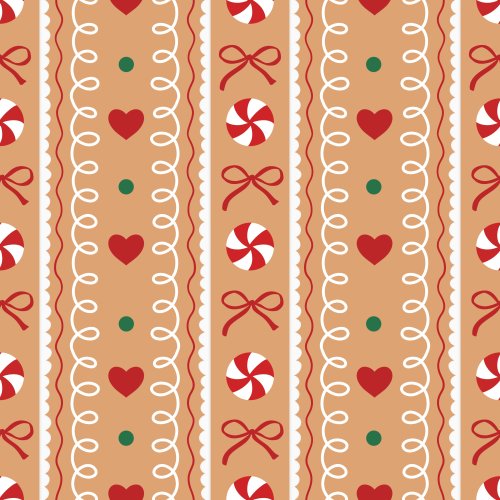 stripes with a frosted gingerbread theme