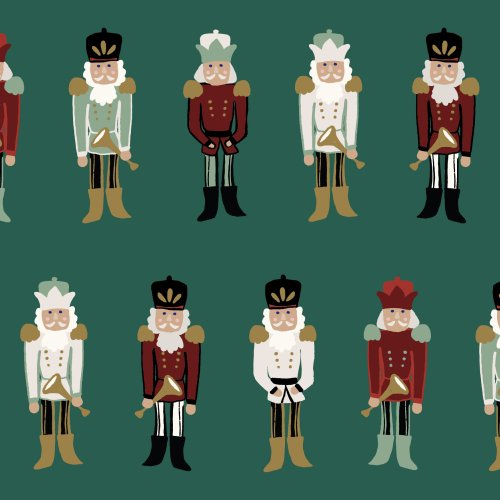 hand drawn vintage nutcrackers for Christmas