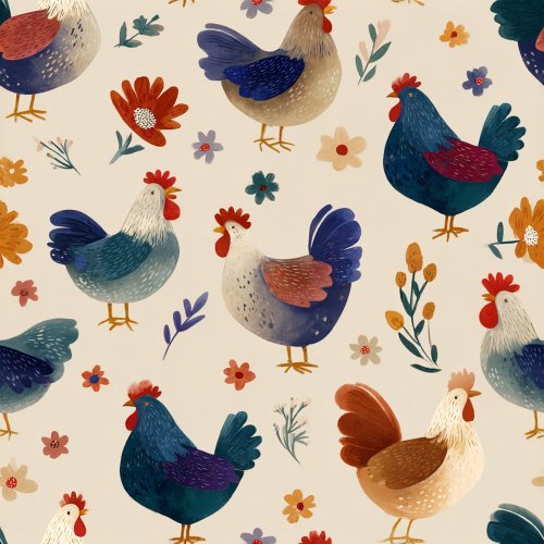colorful chickens