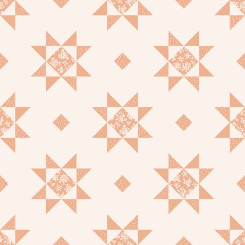 Ohio Eight Point Star Faux Quilt Block