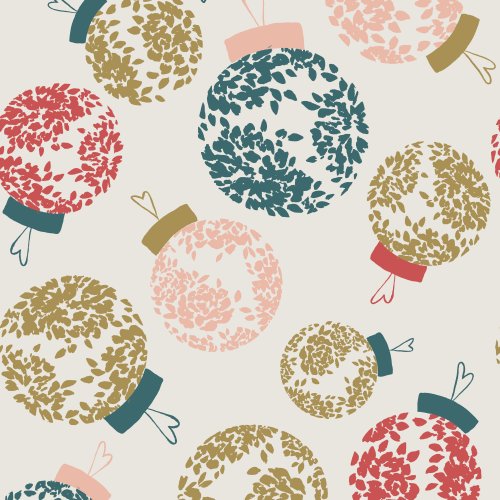 floral holiday ornament scattered pattern