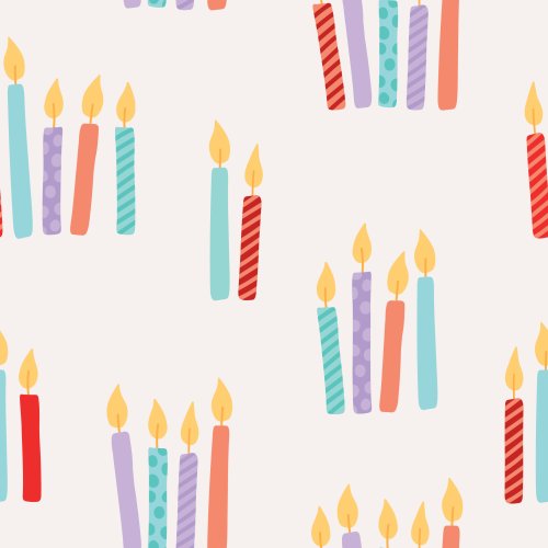 multicolor birthday candle design