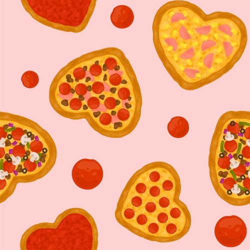 valentine's day pizze slice