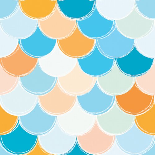 blue and orange mermaid scales
