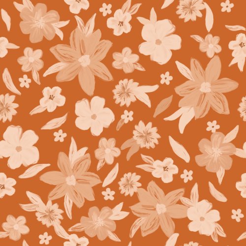orange fall floral
