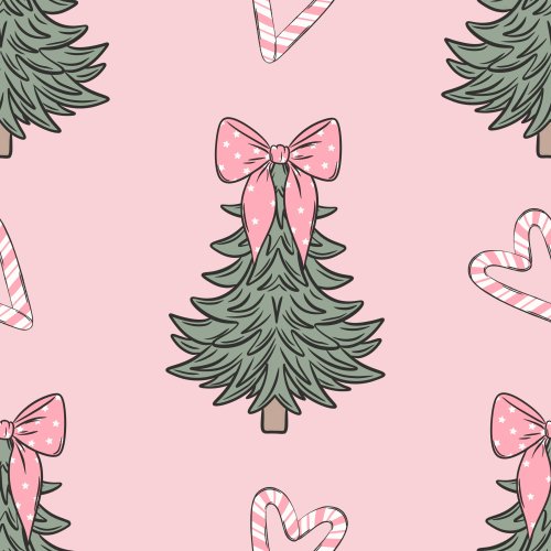 christmas trees with bows