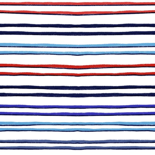 red white and blue horizontal hand drawn stripe with pencil like texture