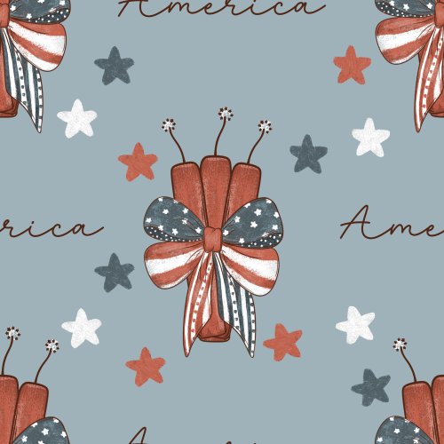 fourth of july fireworks and stars