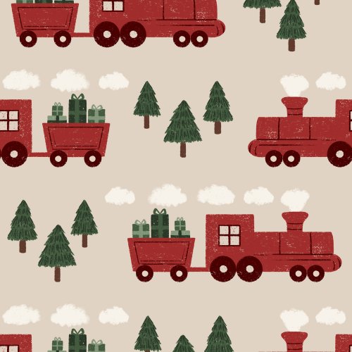 Trains carrying christmas presents