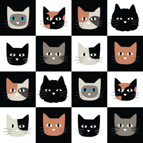 checker cat design