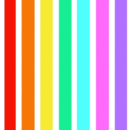 bright rainbow stripe design