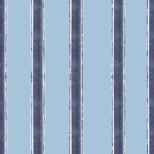 ticking stripe blue and navy blue with white accent