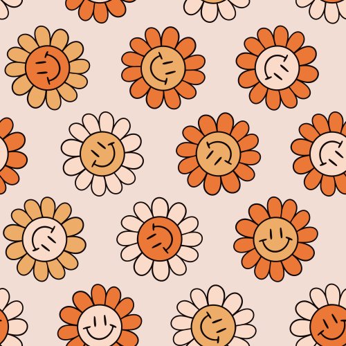 daisies with smiley faces