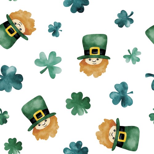 leprechaun and clover st patricks day design