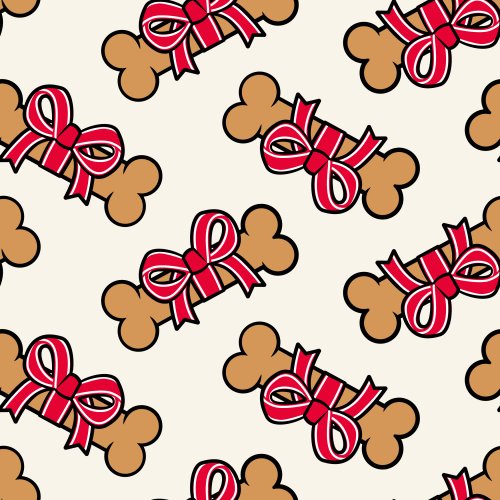 Christmas Dog Bones on cream background