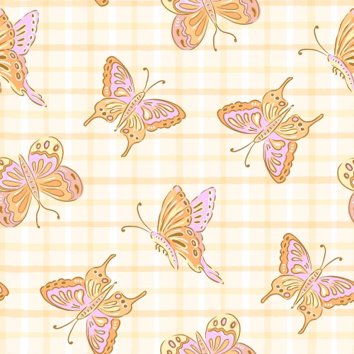 Spring Bohemia Butterfly Picnic Checks