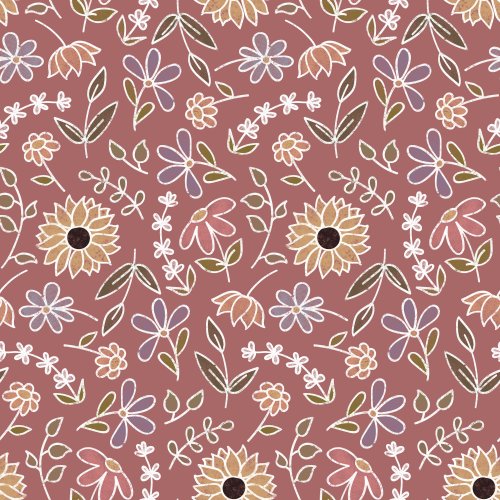 muted floral on a solid background