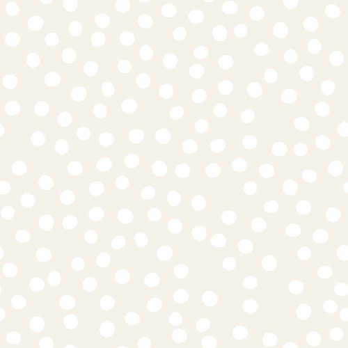 white polka dots on cream background