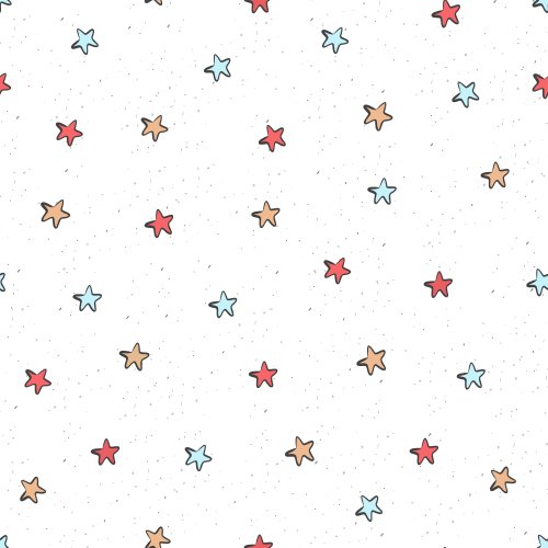 small red white and blue star design