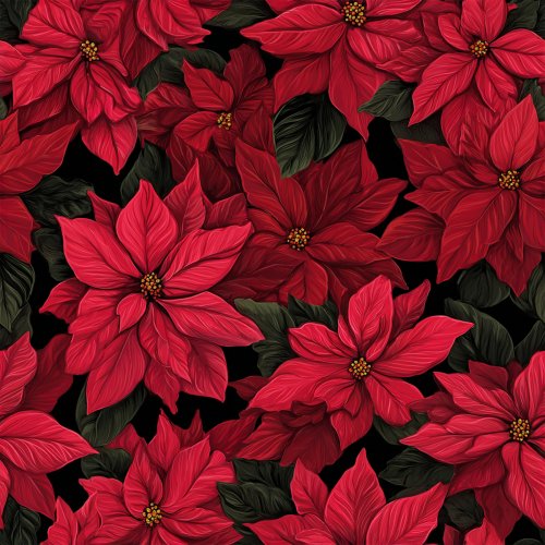 red poinsettia floral
