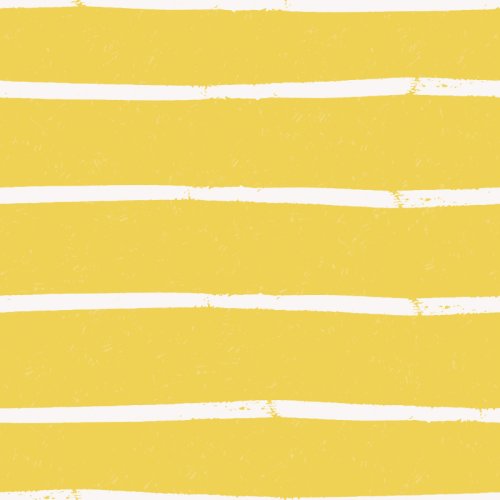 Broad horizontal yellow brushstroke stripes separated by irregular off-white gaps, creating a bold, textured hand-painted stripe pattern.