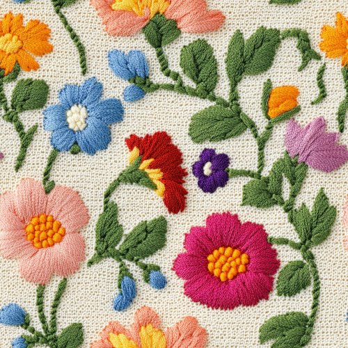 3D knitted look spring florals