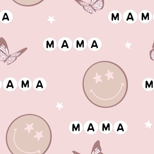 "mama" with smiley faces