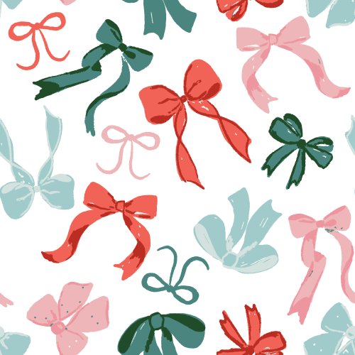 red and green christmas ribbon bows