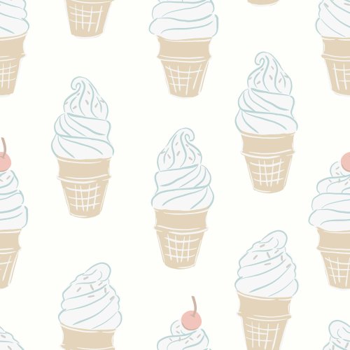 hand drawn soft serve ice cream