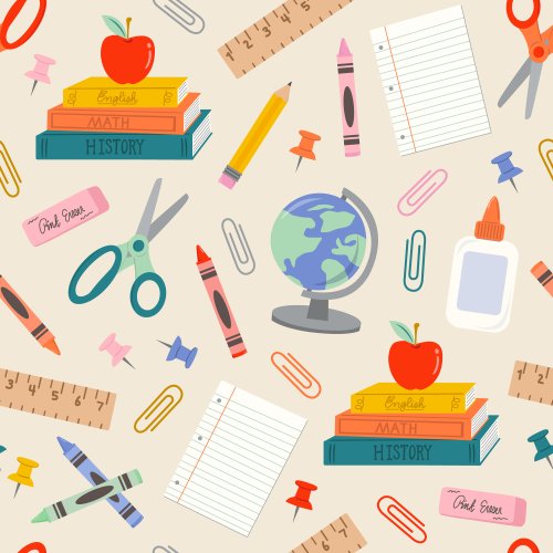 Back to School Supplies pattern