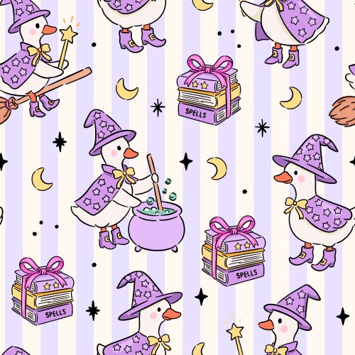 halloween purple witch goose