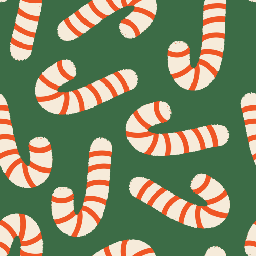 Tossed textured edge candy canes 