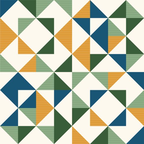 patchwork faux quilt design