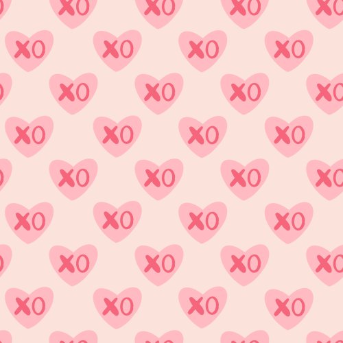 XO Hugs Kisses Valentines hearts 