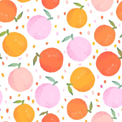 multicolor orange fruit design