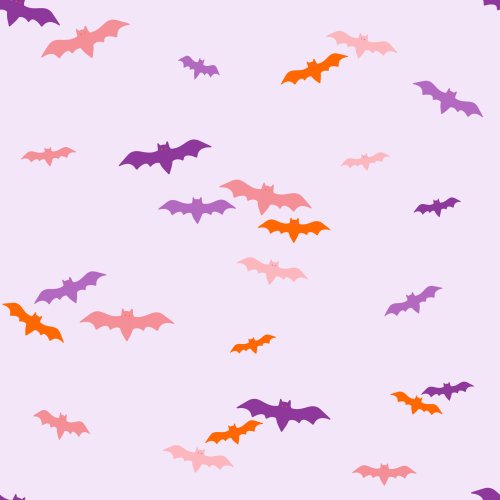 a light pink background covered in cute pink orange and purple halloween bats