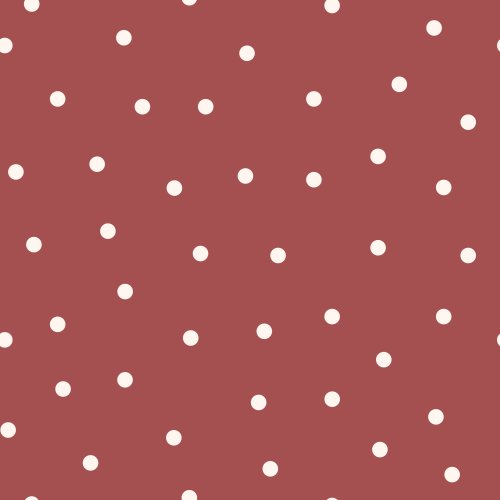 Polka dots on middle red background 