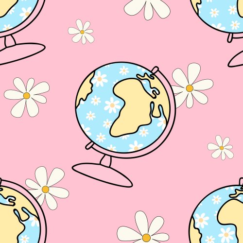 back to school globes and daisies