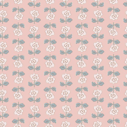 block print floral rows