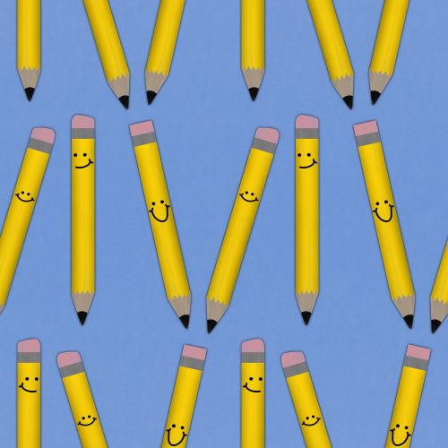 pencils scattered on a solid background