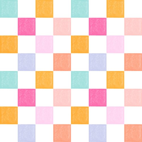 bright multicolor checker design